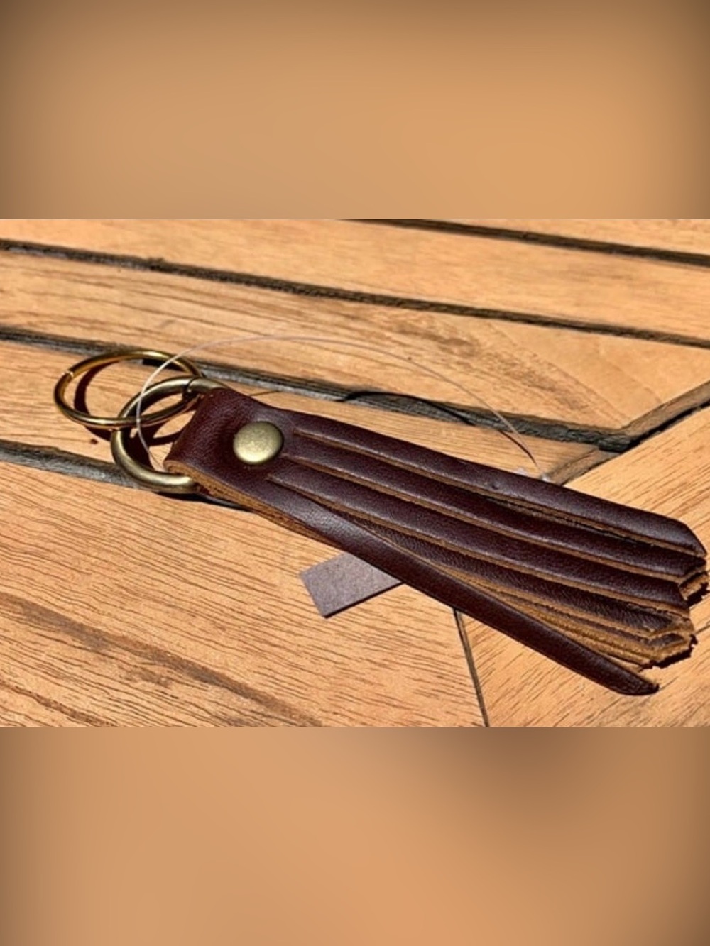 Grizzly Leather Tassel Keychain/Purse Charm